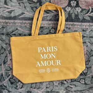 SEZANE yellow Paris tote